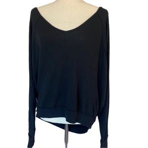 We the free oversized black long sleeve top size M